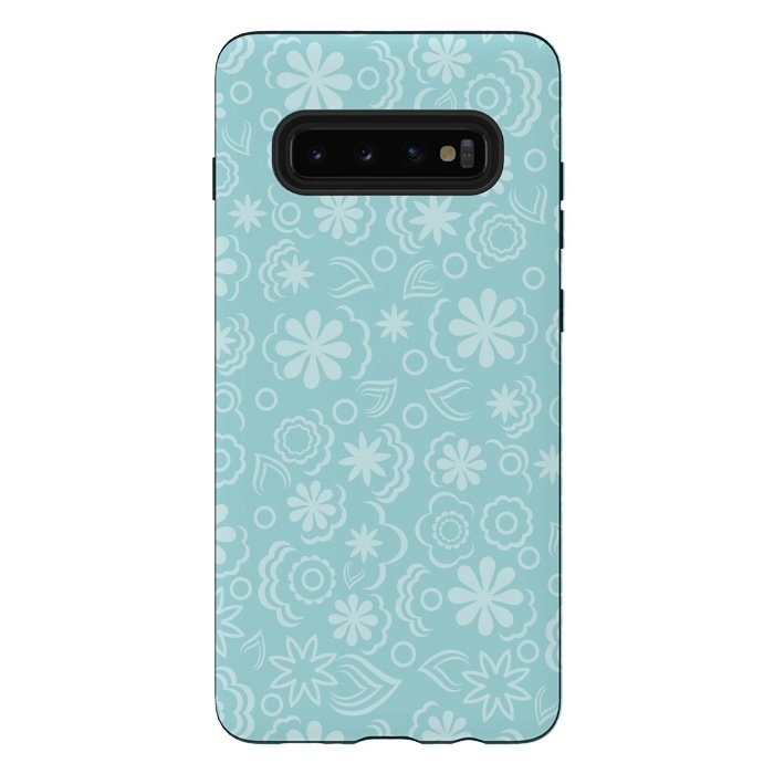Galaxy S10 plus StrongFit Blue Lace by Martina