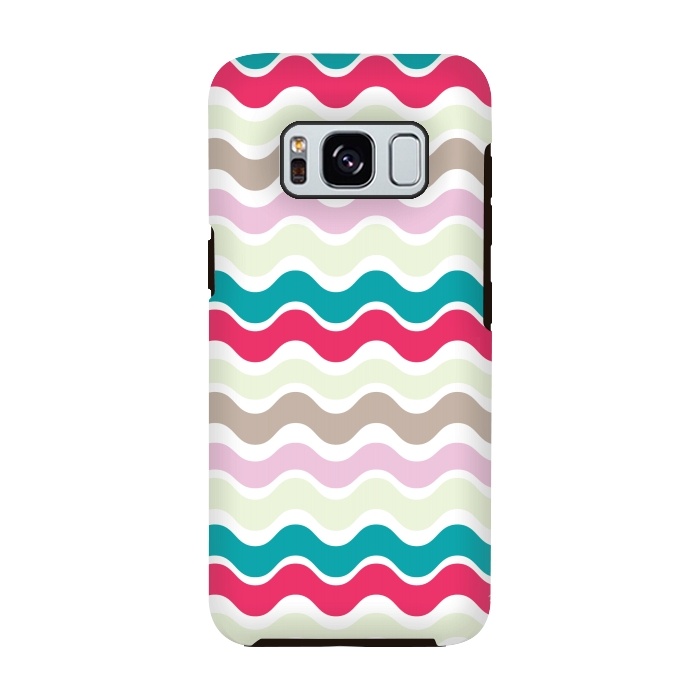Galaxy S8 StrongFit Colourful waves by Martina