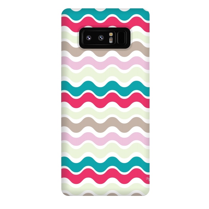 Galaxy Note 8 StrongFit Colourful waves by Martina