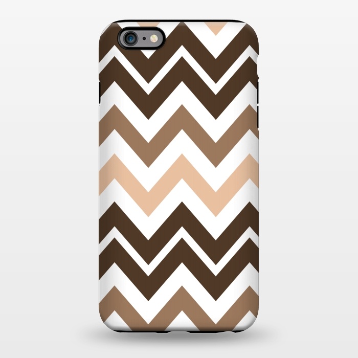 iPhone 6/6s plus StrongFit Brown Chevron by Martina