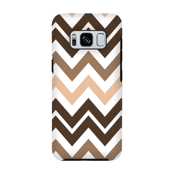 Galaxy S8 StrongFit Brown Chevron by Martina