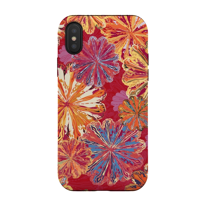 iPhone Xs / X StrongFit Poppytops Carnival by Lotti Brown