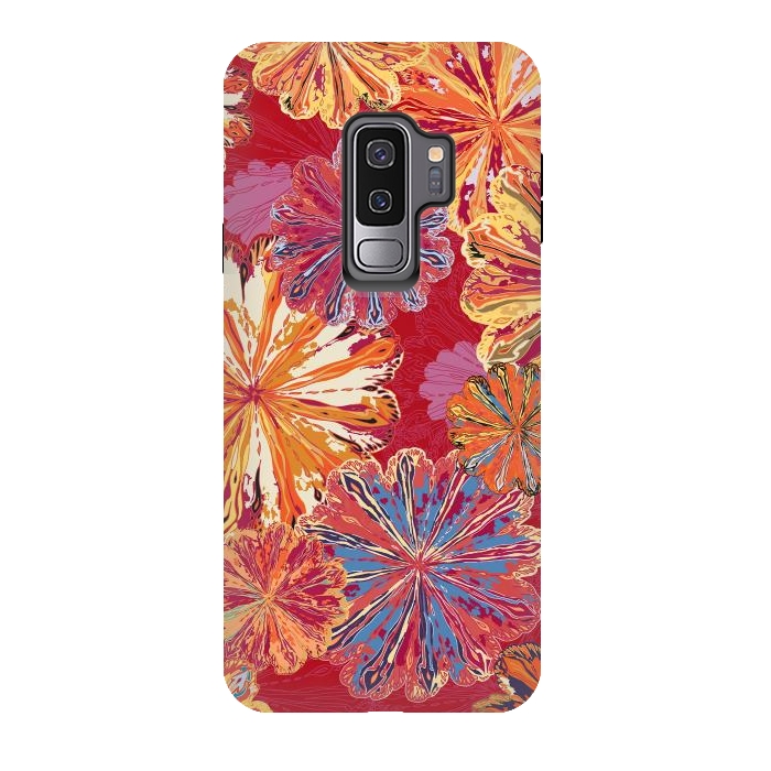Galaxy S9 plus StrongFit Poppytops Carnival by Lotti Brown