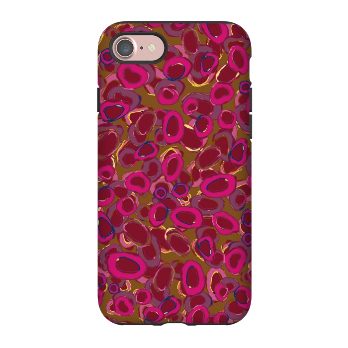 iPhone 7 StrongFit Bold Circles - Red & Pink by Lotti Brown