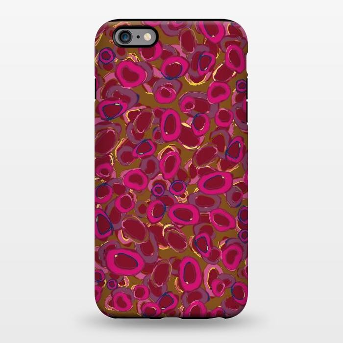 iPhone 6/6s plus StrongFit Bold Circles - Red & Pink by Lotti Brown