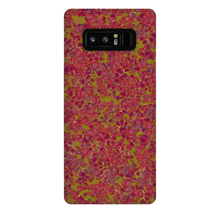 Galaxy Note 8 StrongFit Tiny Circles - Red & Green by Lotti Brown