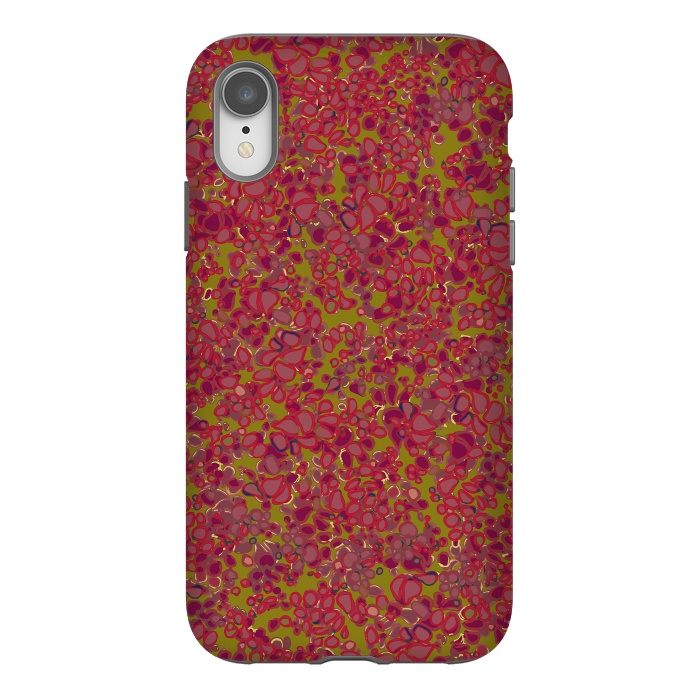 iPhone Xr StrongFit Tiny Circles - Red & Green by Lotti Brown