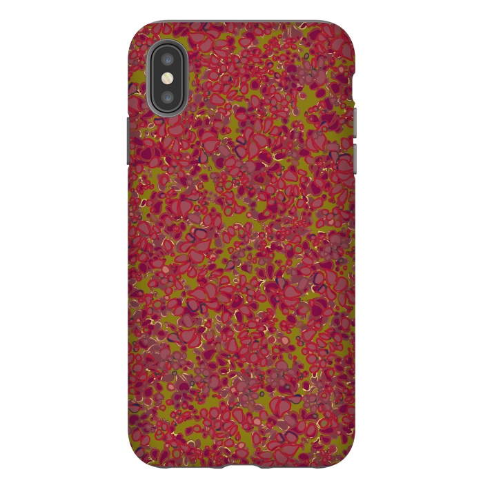 iPhone Xs Max StrongFit Tiny Circles - Red & Green by Lotti Brown