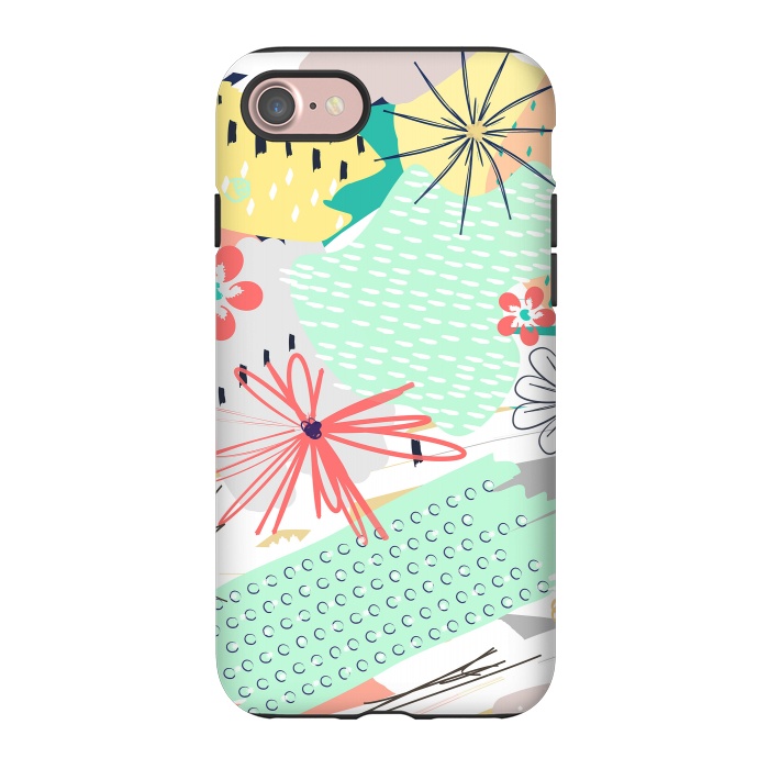 iPhone 7 StrongFit Modern creative abstract floral paint by InovArts