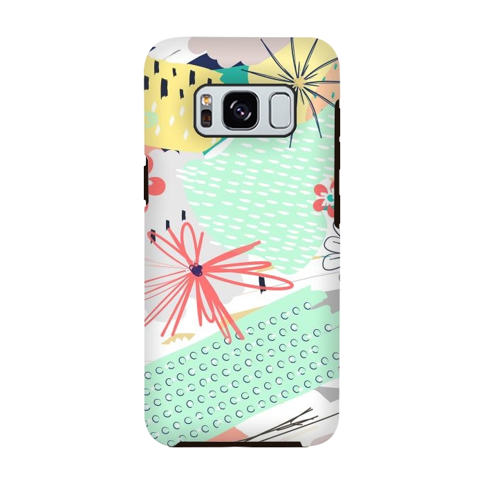 Galaxy S8 StrongFit Modern creative abstract floral paint by InovArts