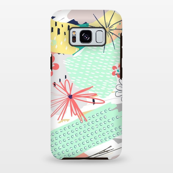 Galaxy S8 plus StrongFit Modern creative abstract floral paint by InovArts