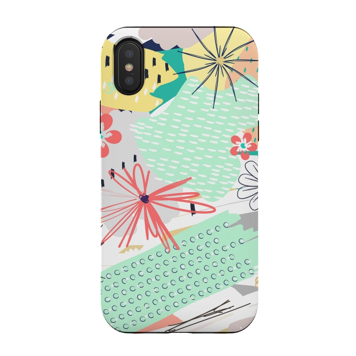 iPhone Xs / X StrongFit Modern creative abstract floral paint by InovArts