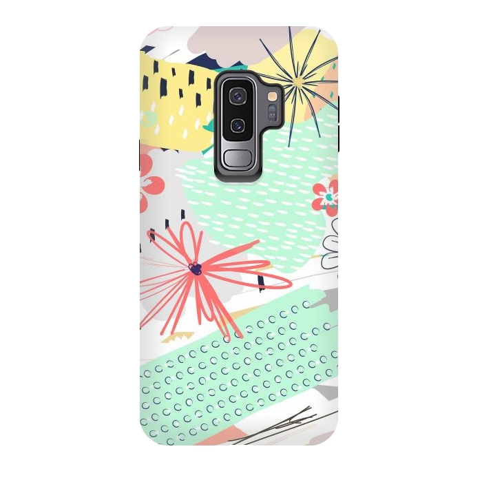 Galaxy S9 plus StrongFit Modern creative abstract floral paint by InovArts