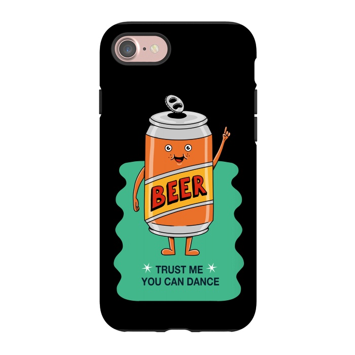 iPhone 7 StrongFit Beer you can dance black by Coffee Man