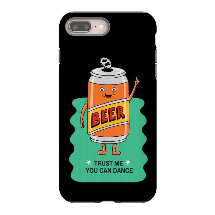 iPhone 7 plus StrongFit Beer you can dance black by Coffee Man