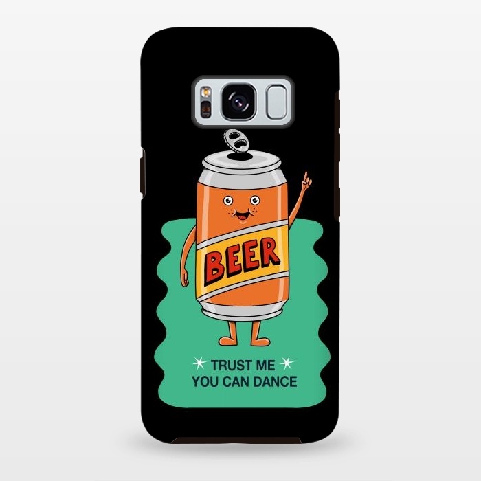 Galaxy S8 plus StrongFit Beer you can dance black by Coffee Man