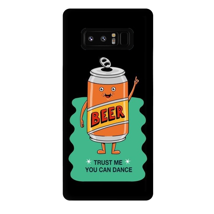 Galaxy Note 8 StrongFit Beer you can dance black by Coffee Man