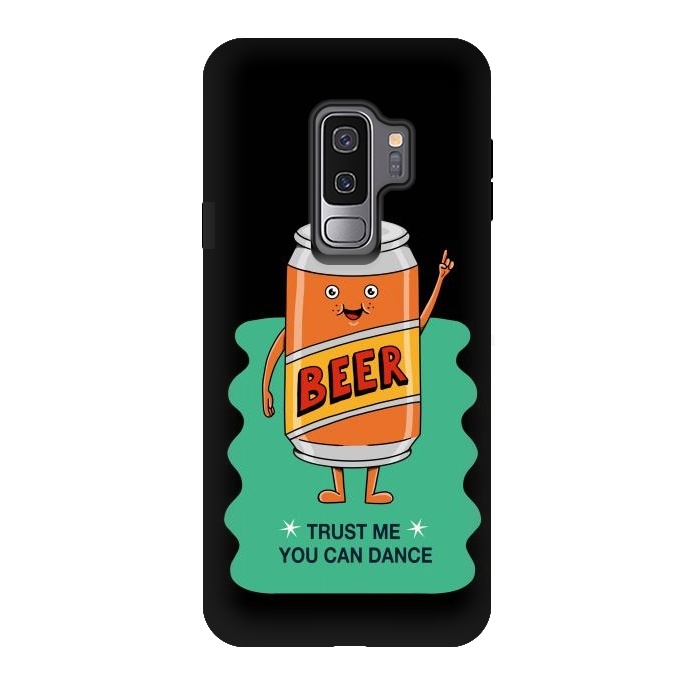 Galaxy S9 plus StrongFit Beer you can dance black by Coffee Man