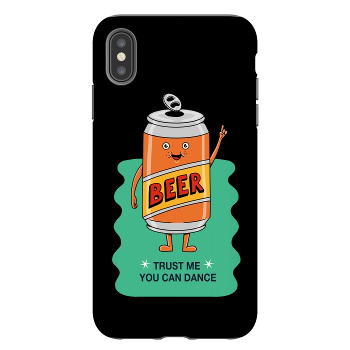 iPhone Xs Max StrongFit Beer you can dance black by Coffee Man