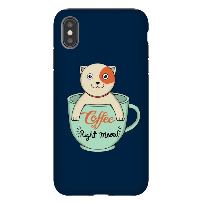 iPhone Xs Max StrongFit Coffee Right Meow by Coffee Man