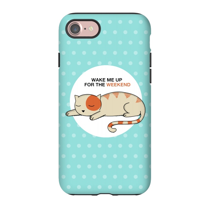 iPhone 7 StrongFit Cat wake me up by Coffee Man