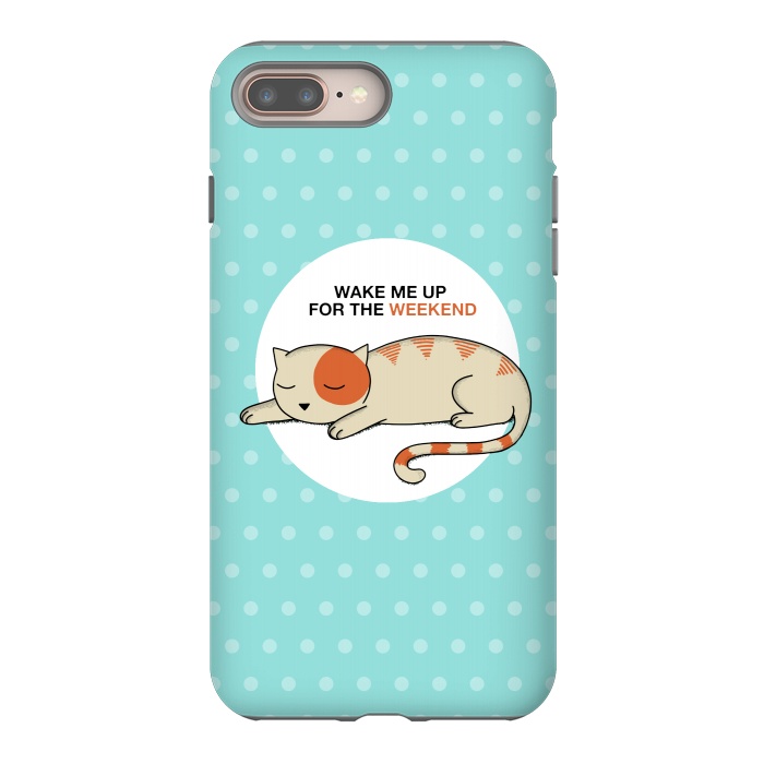 iPhone 7 plus StrongFit Cat wake me up by Coffee Man