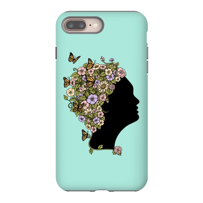 iPhone 7 plus StrongFit Floral lady by Coffee Man