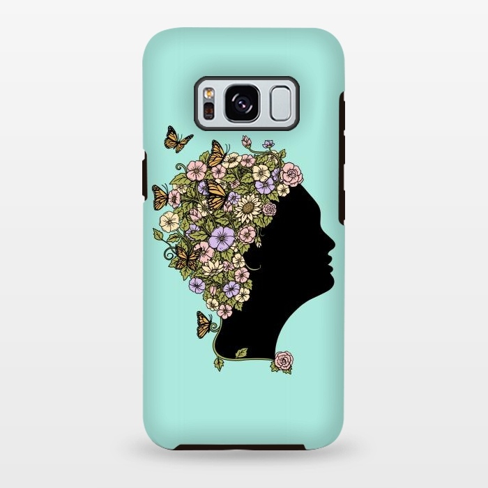 Galaxy S8 plus StrongFit Floral lady by Coffee Man