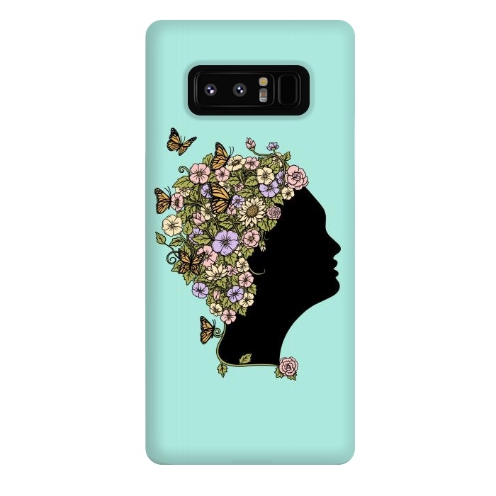 Galaxy Note 8 StrongFit Floral lady by Coffee Man