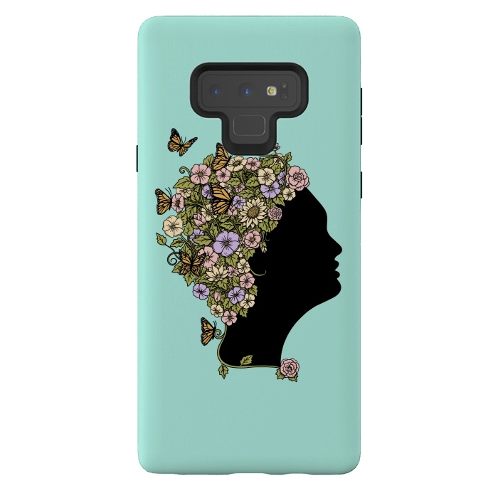 Galaxy Note 9 StrongFit Floral lady by Coffee Man