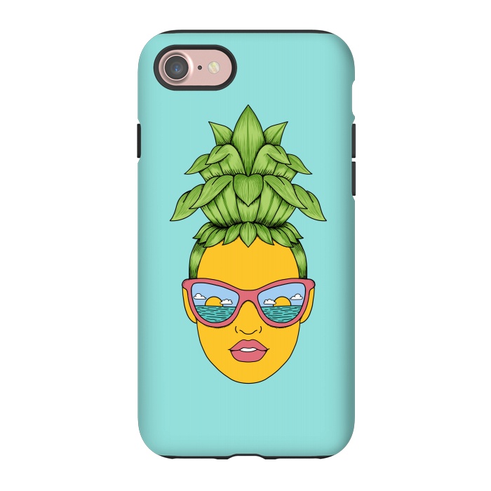 iPhone 7 StrongFit Pineapple Girl by Coffee Man