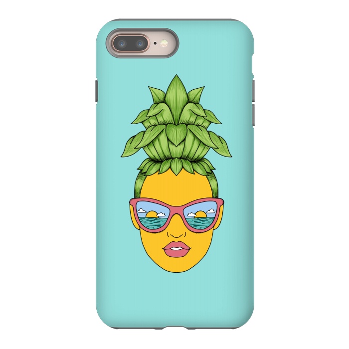iPhone 7 plus StrongFit Pineapple Girl by Coffee Man