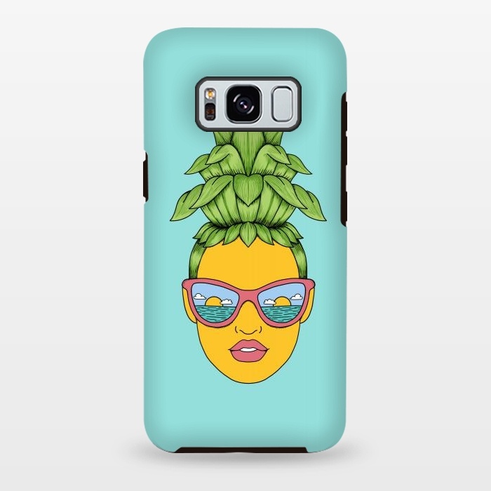 Galaxy S8 plus StrongFit Pineapple Girl by Coffee Man