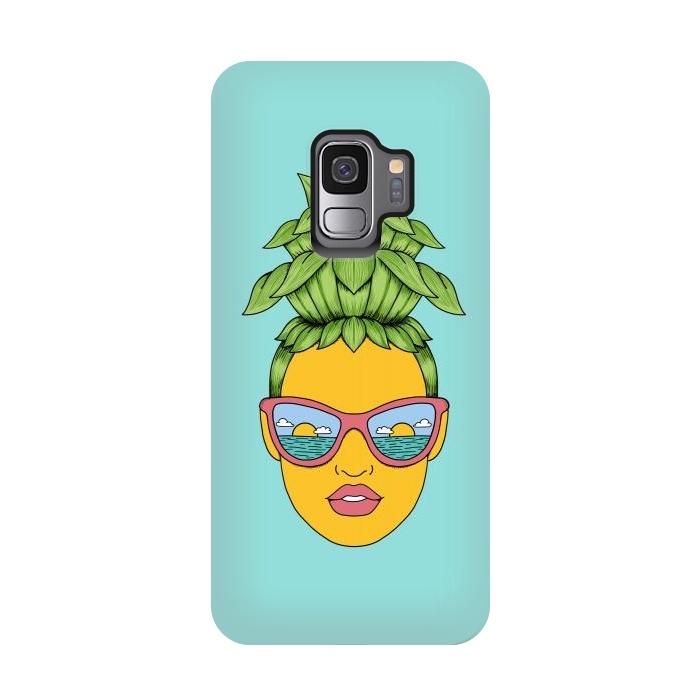 Galaxy S9 StrongFit Pineapple Girl by Coffee Man