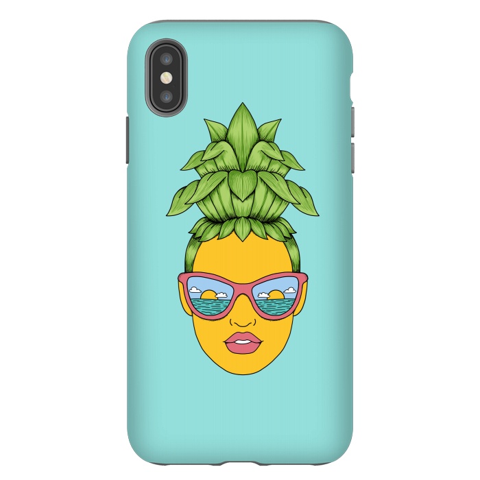 iPhone Xs Max StrongFit Pineapple Girl by Coffee Man