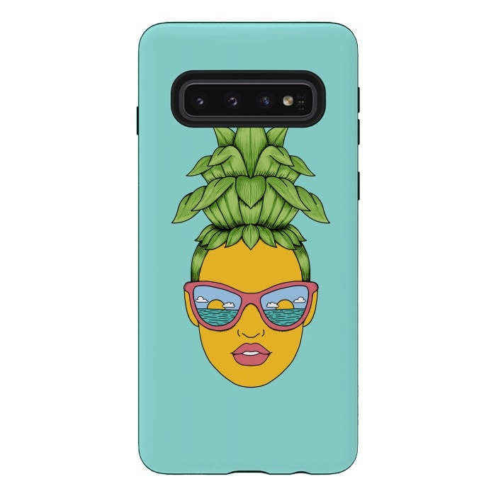 Galaxy S10 StrongFit Pineapple Girl by Coffee Man
