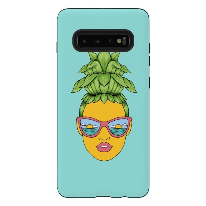 Galaxy S10 plus StrongFit Pineapple Girl by Coffee Man