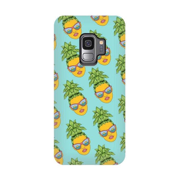 Galaxy S9 StrongFit Pineapple Girl pattern by Coffee Man