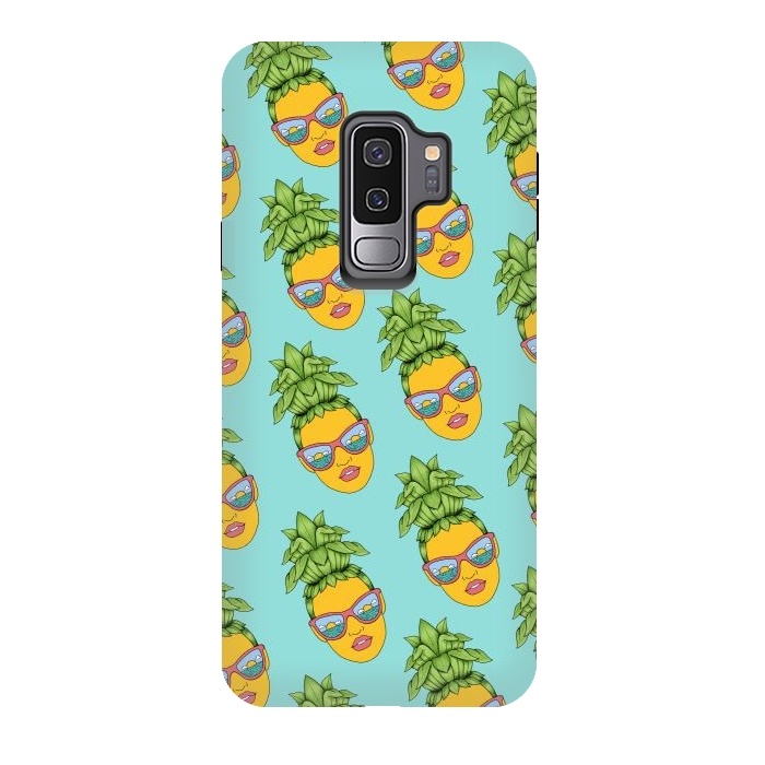 Galaxy S9 plus StrongFit Pineapple Girl pattern by Coffee Man