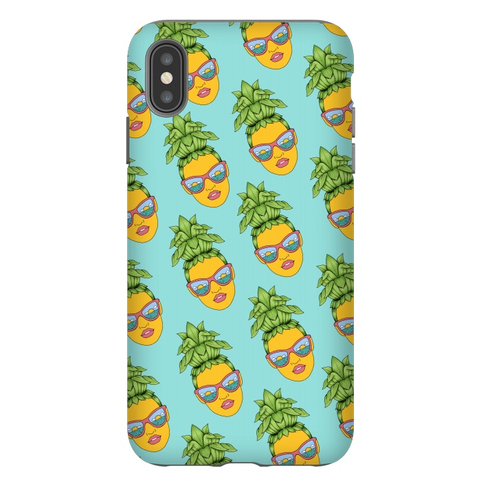 iPhone Xs Max StrongFit Pineapple Girl pattern by Coffee Man