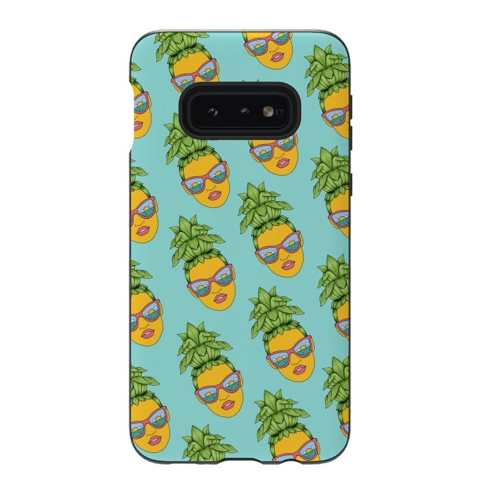 Galaxy S10e StrongFit Pineapple Girl pattern by Coffee Man