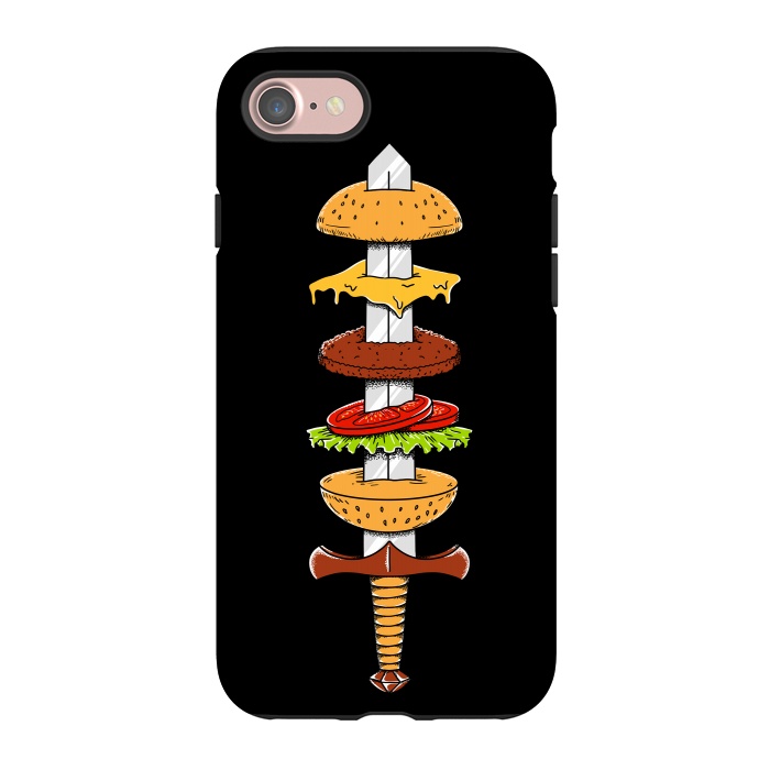 iPhone 7 StrongFit sword Burger by Coffee Man