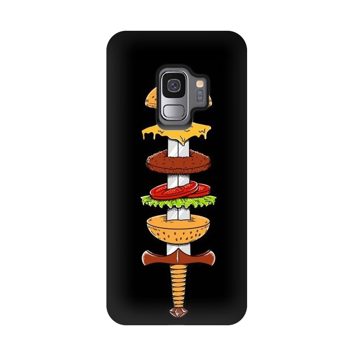 Galaxy S9 StrongFit sword Burger by Coffee Man