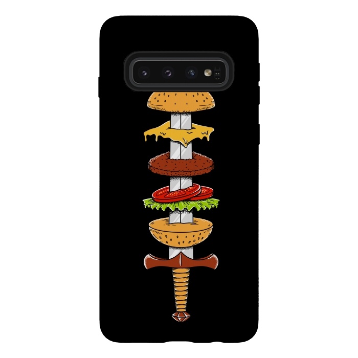Galaxy S10 StrongFit sword Burger by Coffee Man