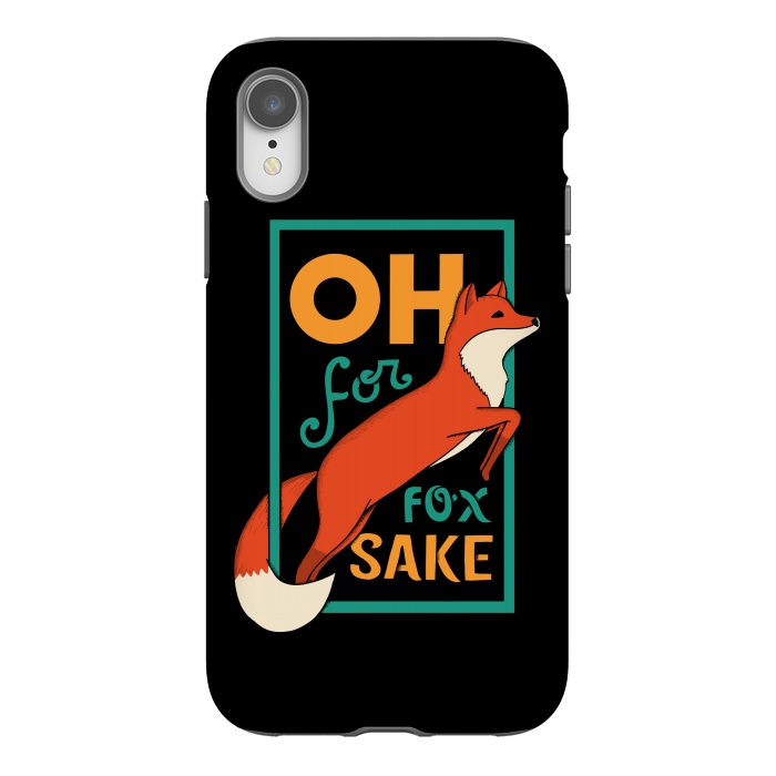 iPhone Xr StrongFit Oh for fox sake by Coffee Man