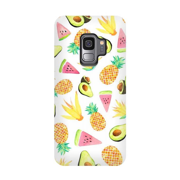 Galaxy S9 StrongFit Tropical Fruit Salad by Amaya Brydon