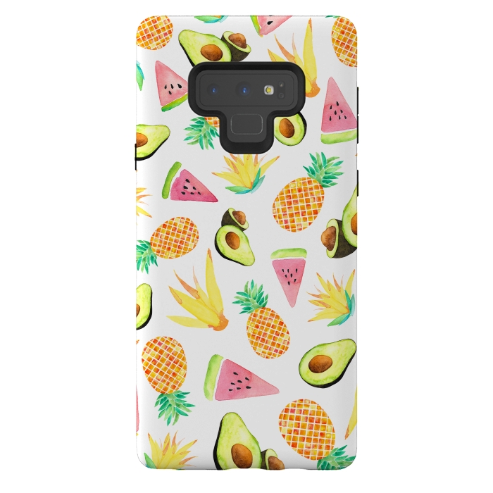 Galaxy Note 9 StrongFit Tropical Fruit Salad by Amaya Brydon