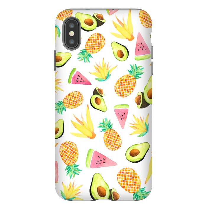 iPhone Xs Max StrongFit Tropical Fruit Salad by Amaya Brydon