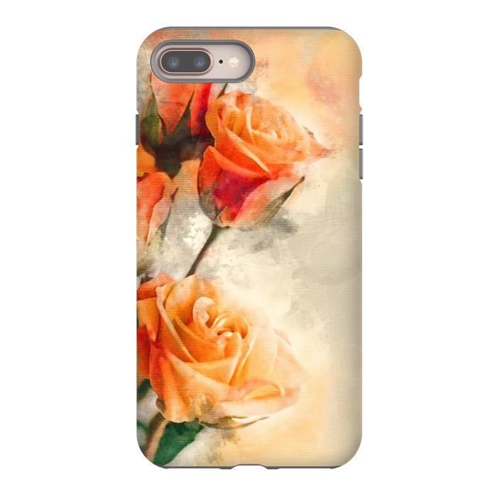 iPhone 7 plus StrongFit Orange Rose by Creativeaxle