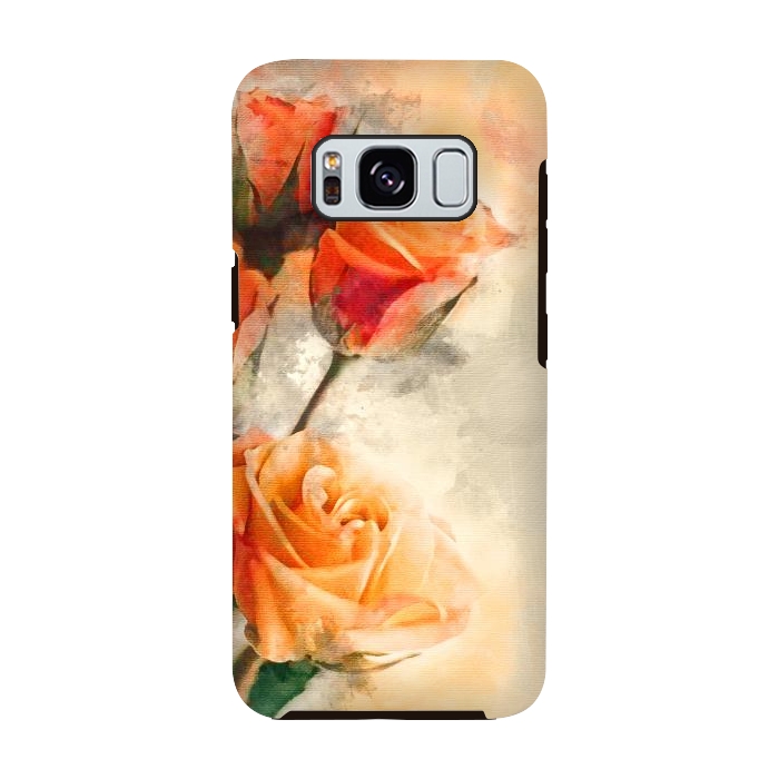 Galaxy S8 StrongFit Orange Rose by Creativeaxle
